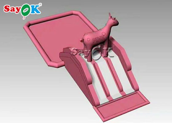 blow up slip n slide For Kids Custom Pink Recyclable 0.55mm Inflatable Pool Water Slide