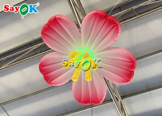 Hanging Decoration Pink Oxford 1.5m  Inflatable Led Flower