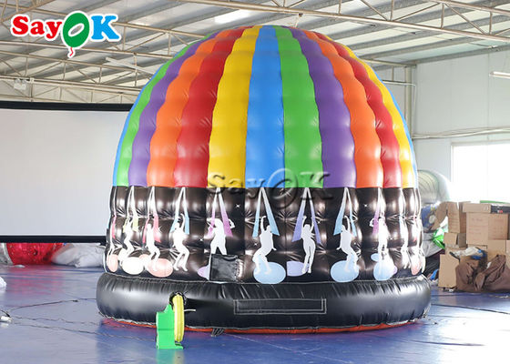 Voice Bounce Inflatable Tent 5x4x3.5mH Led Inflatable Disco Dome Tent For Music Dance Party Event