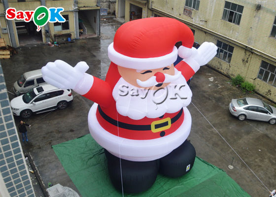 8m Outdoor Christmas Inflatable Santa Claus Wearing A Red Hat