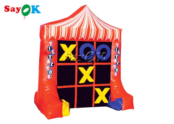 Inflatable Games For Adults 2x1.5x2.4m Portable 4 Spot Tic Tac Toe Inflatable Sport Games