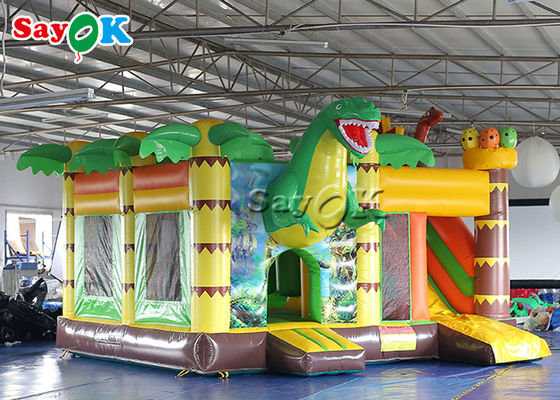 Commercial Dinosaur Party 5.3x5x3.4mH Inflatable Bouncer Slide