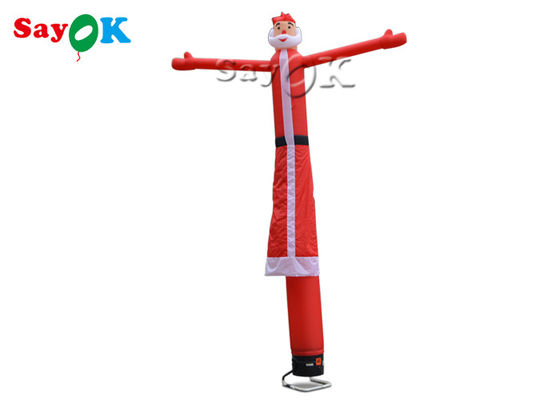 Inflatable Wacky Waving Tube Man One Leg Red 5m Inflatable Christmas Santa Air Dancer