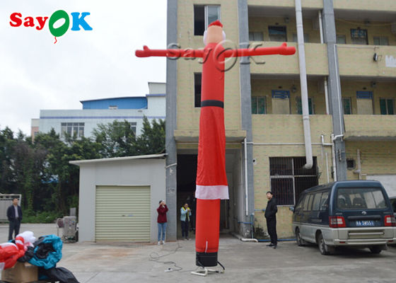 Inflatable Wacky Waving Tube Man One Leg Red 5m Inflatable Christmas Santa Air Dancer