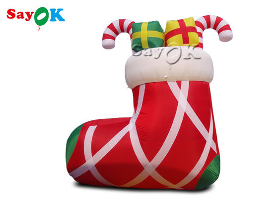 Commercial Red 210D Inflatable Stocking Socks With Candy