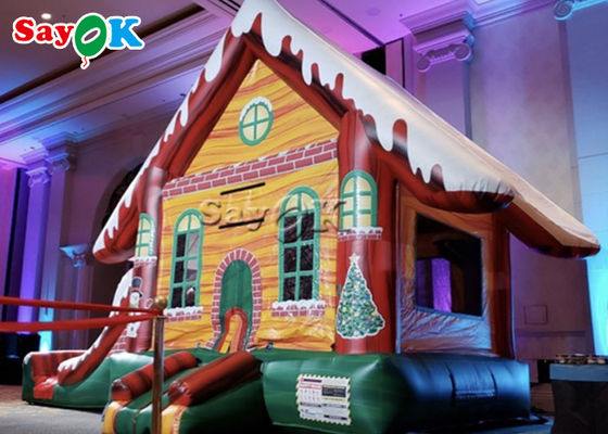 Kid Christmas Santa Claus tarpualin  Inflatable Bounce House