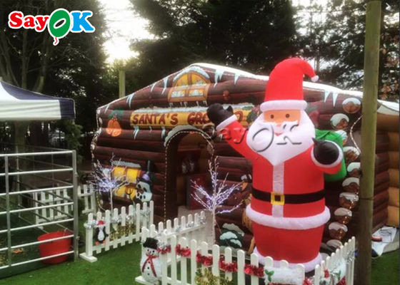 Kid Christmas Santa Claus tarpualin  Inflatable Bounce House