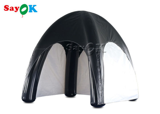 Family Air Tent Tarpaulin Air Sealed Inflatable Spider Tent Black And White