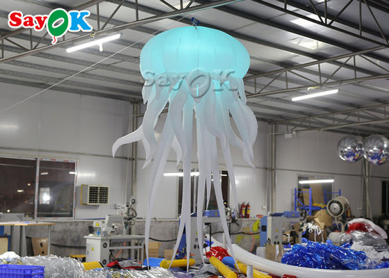 Party Stage 3m Hanging Inflatable Led Lighting Jellyfish