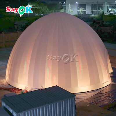 Outdoor Inflatable Tent Dome 15x7.5mH LED Light Inflatable Air Tent For Camping