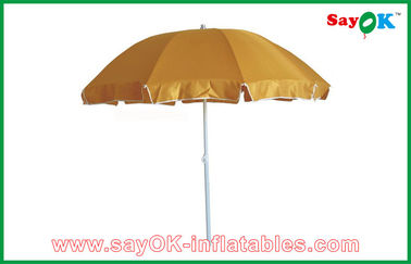Yard Canopy Tent Flexible Garden / Beach Sun Umbrella Polyester UV Protection Umbrella CMYK Printing