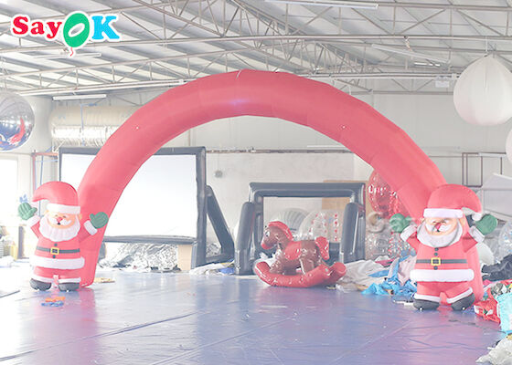 Oxford Cloth Inflatable Santa Arch For Christmas Party