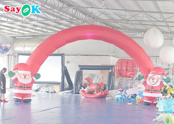 Oxford Cloth Inflatable Santa Arch For Christmas Party