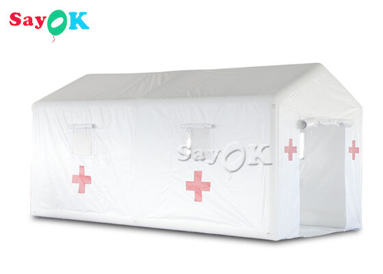 Air Inflatable Tent 6x3x3mH White Pvc Inflatable Hospital Tent For Isolation