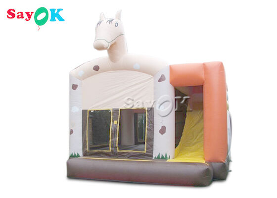 PVC Double Stitching Inflatable Horse Bounce Castle For Backyard