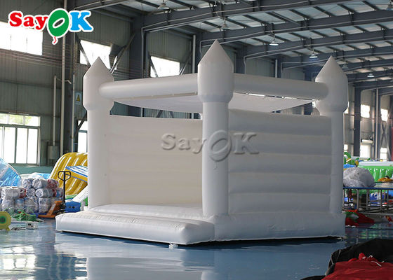 Adult Pure White Pvc Inflatable Wedding Bounce House With Air Blower