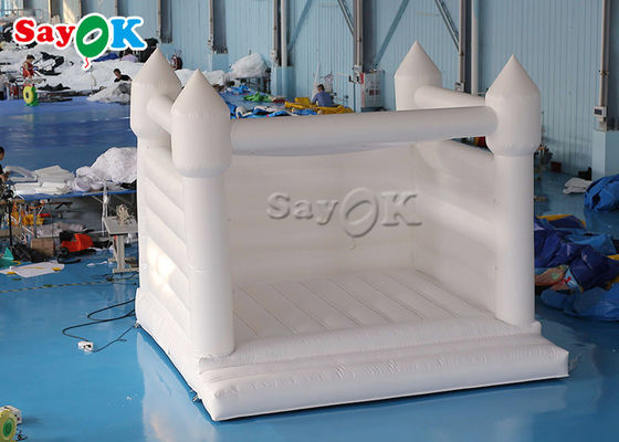 Adult Pure White Pvc Inflatable Wedding Bounce House With Air Blower