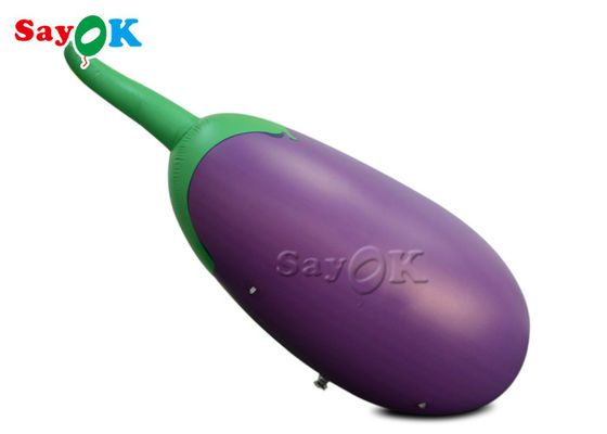 Purple Inflatable Eggplant Model Logo Printing For Advertising Promotion