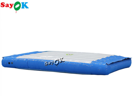 Blow Up Water Toys 2m Blue And White Inflatable Jump Pad For Kids Amusement Water Park
