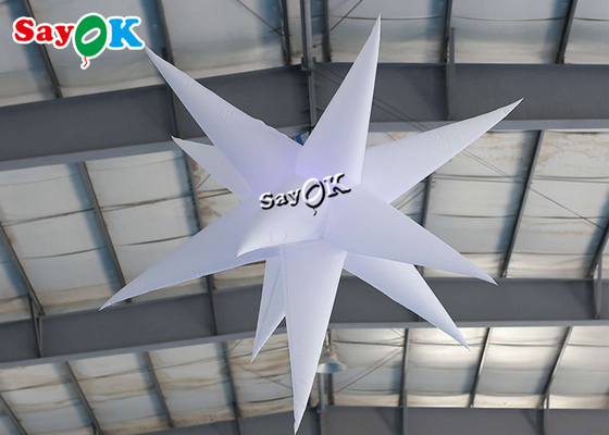 1.5m 16 Colors Changing Led Lights Inflatable Star For Wedding Stage Party Decoration