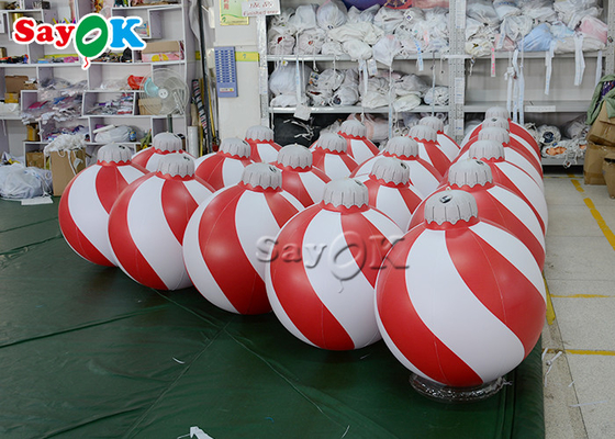 0.6m Small Xmas Ornaments PVC Inflatable Balls Outdoor Hanging Decorated Ball