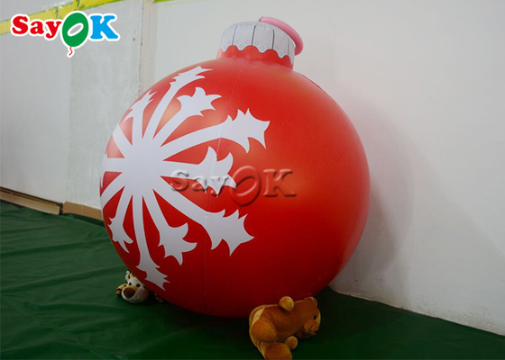 1.2m Red Inflatable Snowflake Ball Festival Christmas Yard Decoration