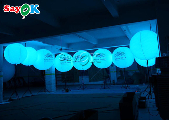 Logo Printing Inflatable Stand Lighted Balloon With Stainless Steel 190T Nylon