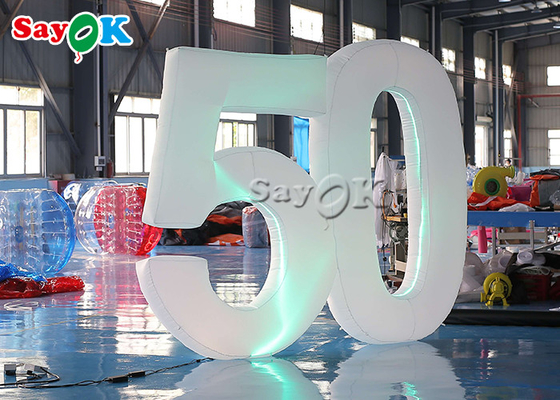 2.5m Inflatable Lighting Decoration Advertising Blow Up Number“50”Letters With Led