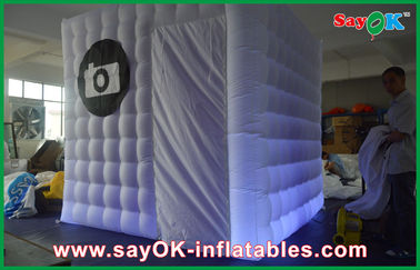 Photo Booth Led Lights Logo Print 2.5mx2.5mx2.5m Inflatable Photo Booth Photobooth
