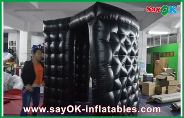Black Strong Oxford Cloth Photo Booth , Gaint Inflatable Cube Photo Booth