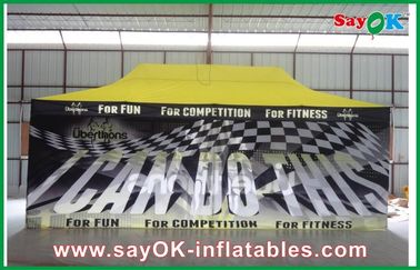 Outdoor Canopy Tent Huge Black Folding Easy Up Tent Steel Frame For Advertisement