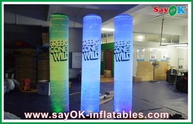 190T Nylon Cloth Inflatable Pillar Durable 2m With Led Lighting