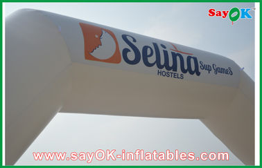 Wind-resist White Inflatable Arch 400D Oxford Cloth for Advertising Campaign