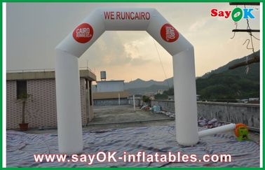 Inflatable Run Through Tunnels Outdoor Durable PVC Inflatable Arch Logo Printing 4m X 4m Customized