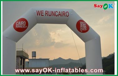 Inflatable Run Through Tunnels Outdoor Durable PVC Inflatable Arch Logo Printing 4m X 4m Customized