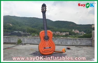Advertising Campaign Oxford Cloth Inflatable Guitar , Music Festival Height 2 Meters