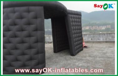 Inflatable Tents For Nightclub Parties Black Ourdoor Inflatable Air Tent 210D Oxford Cloth With Two Doors
