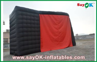 Inflatable Tents For Nightclub Parties Black Ourdoor Inflatable Air Tent 210D Oxford Cloth With Two Doors