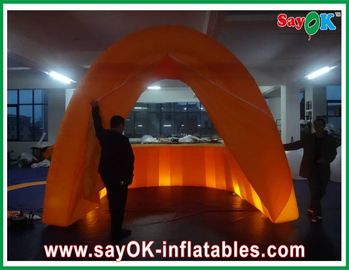 Inflatable Advertising Booth Orange Cloth Inflatalbe Bar Airproof  For Pub / Event With Led Lighting