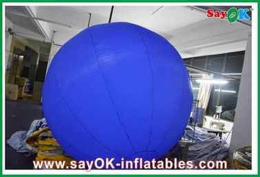 Blue Outdoor Inflatable Ball Customized With 12 Colors Led Lights
