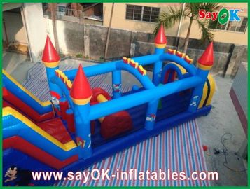 Obstacle Course Bounce House Family Inflatable Bounce CE Certificated Blower Cartoon Model