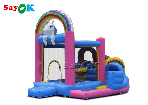 Small Kids PVC Unicorn Inflatable Bounce House Indoor Blow Up Trampoline