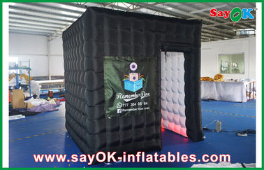Diy Photo Booth Black Outside White Inside  Inflatable Cube Photo Booth With Logo Print
