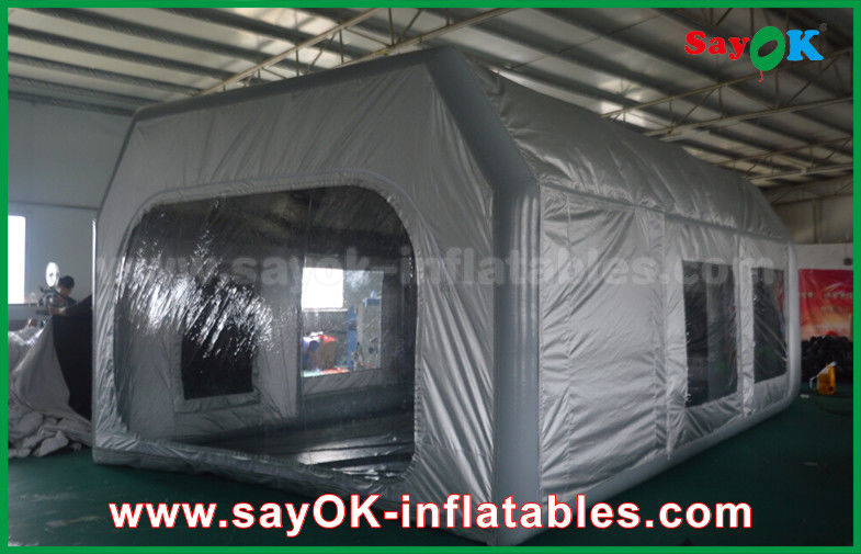 Prefessional Gray Waterproof PVC and Oxford Cloth Inflatable Paint Booth for Car Painting