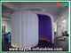 Bar White Outside Inflatable Photo Booth Purple Inside Logo Printing Rounded