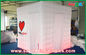 Event White Cube Inflatable Photo Booth LED Light Two Doors
