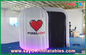 White Rounded Inflatable Photobooth 210D Oxford Cloth And LED Light
