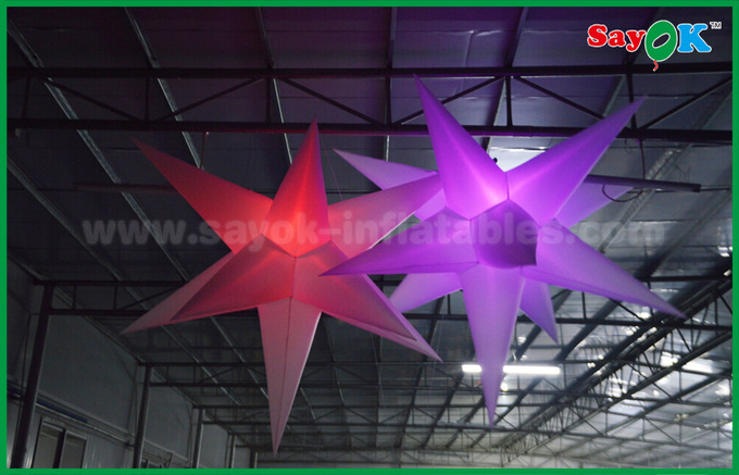 Christmas Hanging Decoration Inflatable Led Star Light For Ceiling