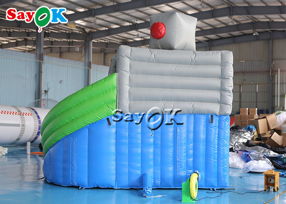 Inflatable Bouncy Slides Custom Backyard Robot Themed Inflatable Water Slide With Pool