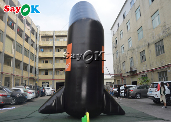 Inflatable Start Line Black PVC Tarpaulin Inflatable Entrance Arch For Park Supermarket